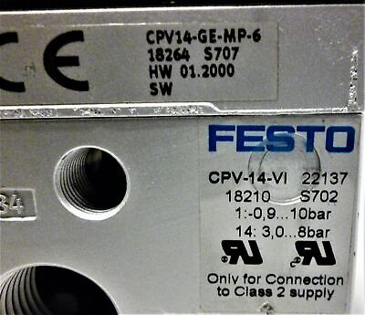 Festo CPV14-VI Manifold Assembly with CPV14-GE-MP6 Logic Controller