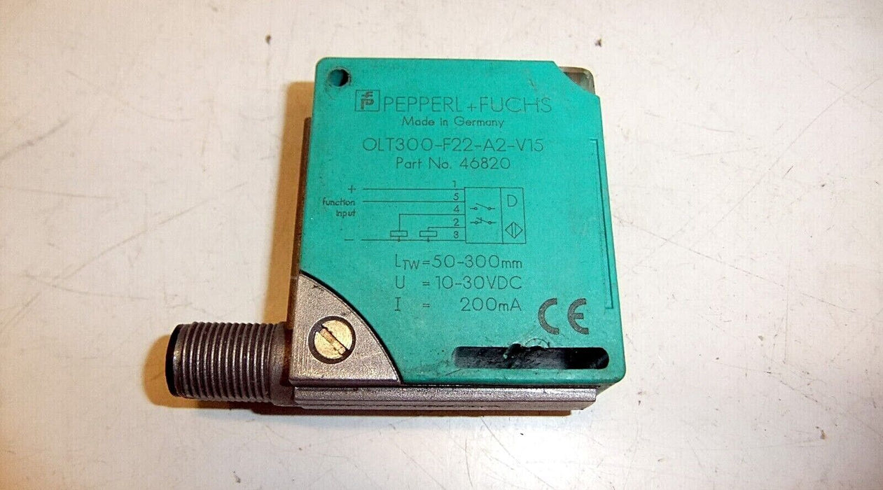 Pepperl Diffuse Mode Sensor OLT300-F22-A2-V15