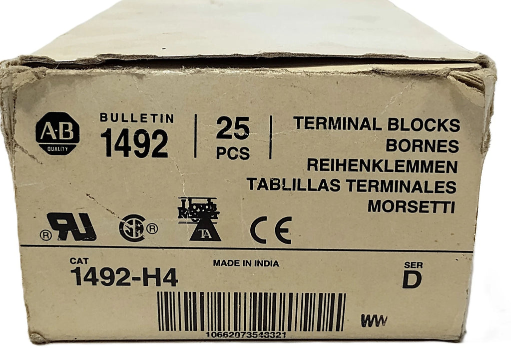 Allen-Bradley 1492-H4 300 V Fusible Terminal Block