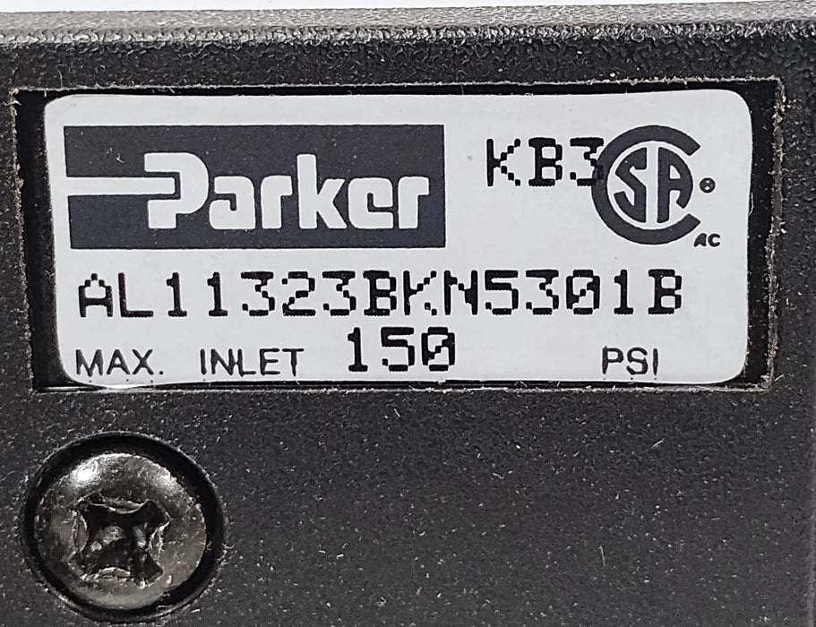 Parker AL11323BKN5301B 150 psi Pneumatic Solenoid Valve w 110/120 V AC Coil