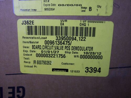 GE 115D2248G002 Valve Pos Demodulator Board
