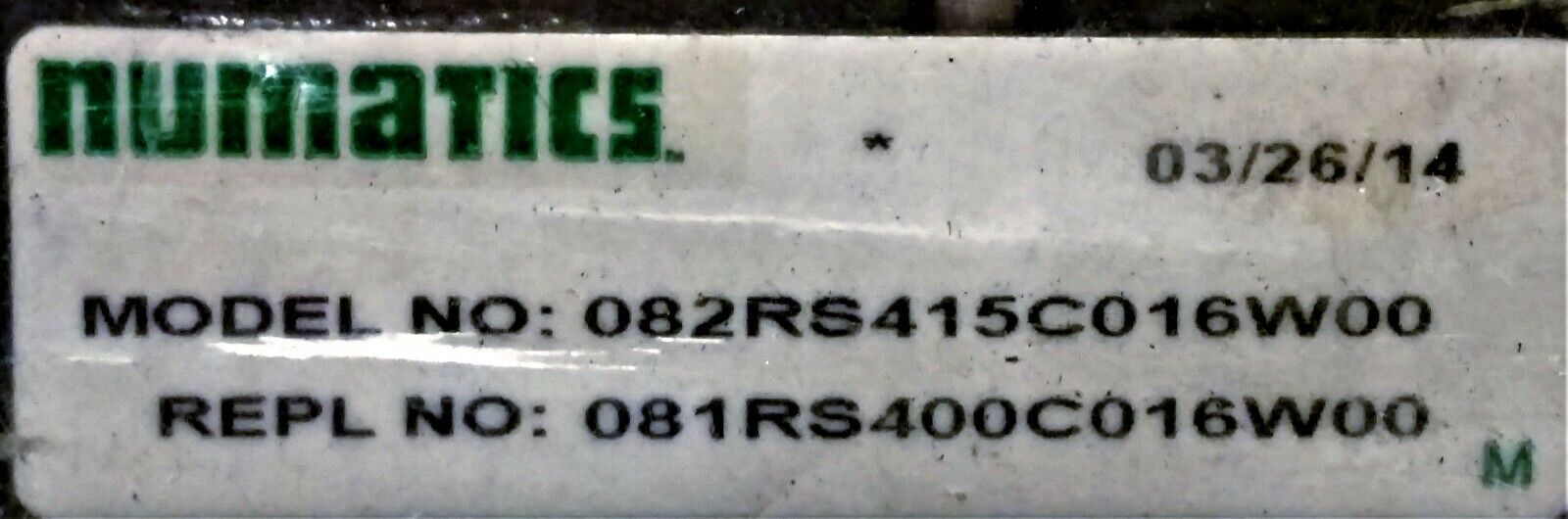 Numatics 082RS415C016W00 MK8 Regulator Assembly