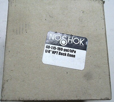 NOSHOK 40-115-160PSI/KPA 0-160 psi Pressure Gauge w/ 1/4 NPT Back Connector