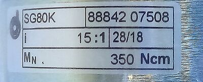 Dunkermotoren GR63X55-SG80K 163K936H01 220 V 3100 RPM 0.46 A GearMotor