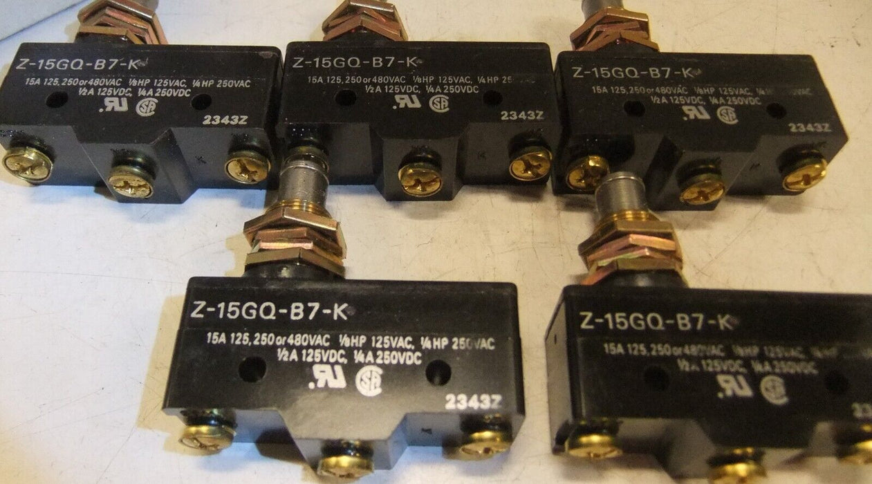 5 Microswitch Snap Switches Z-51GQ-B7-K
