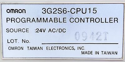 Omron 3G2S6-CPU15 24 V PLC CPU Module No Memory Unit