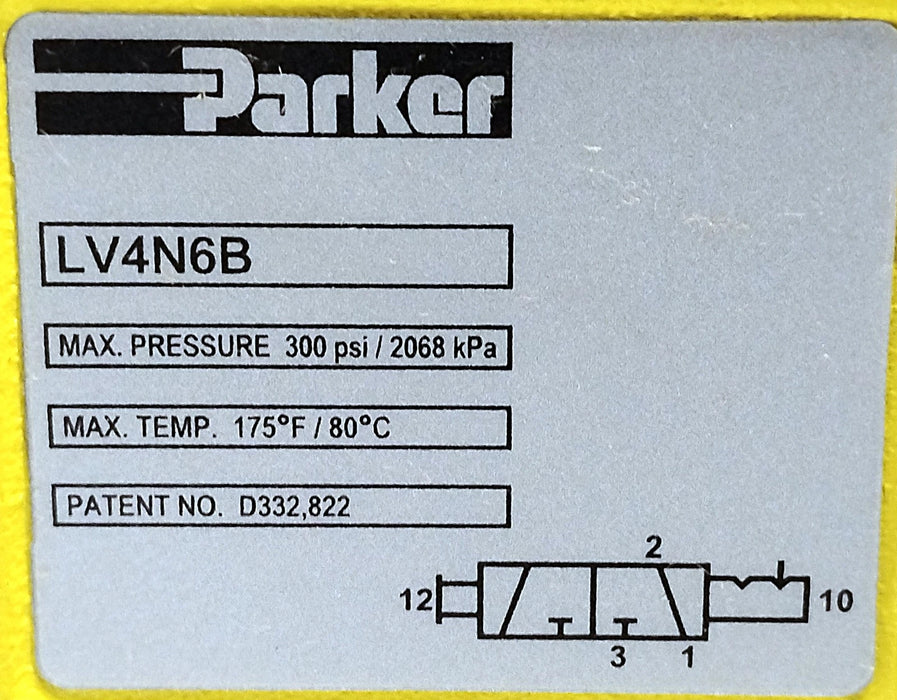 Parker LV4N6B 300 psi 1/2" NPT Push/Pull Lockable Safety Air Control Valve