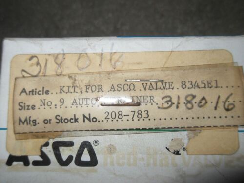 ASCO 208-783 Solenoid Valve Repair Kit