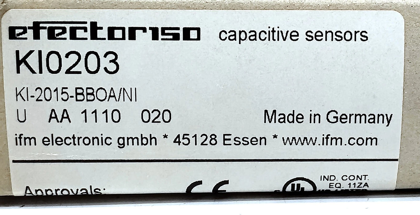 Efector KI-2015-BBOA/NI KI0203 20-250 V AC/DC Capacitive Proximity Sensor