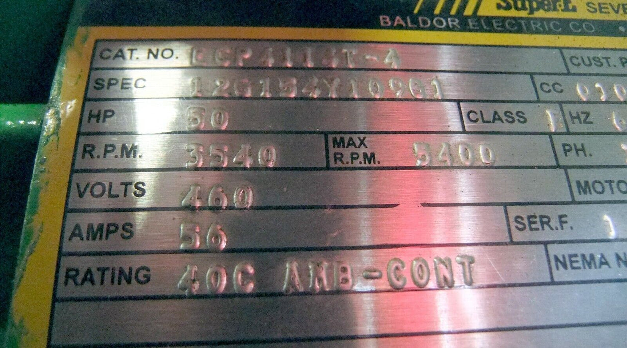 Baldor Reliance 50 HP Foot Mounted Motor ECP4114T-4