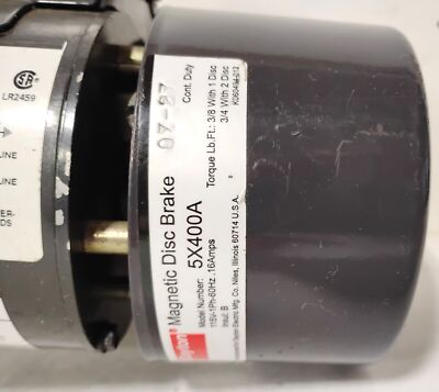 Dayton 4Z277 115 VAC 1/20 HP 43 RPM 40:1 Right Angle Gearmotor w/ 5X400A Brake
