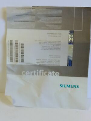 Siemens 6SL3054-0TA01-1BA0 Preprogramed Flash Card w/ Certificate