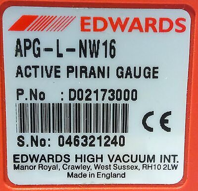 Edwards APG-L-NW16 D02173000 Pirani Vacuum Gauge
