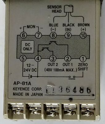 Keyence AP-81A Digital Pressure Sensor with LED Display