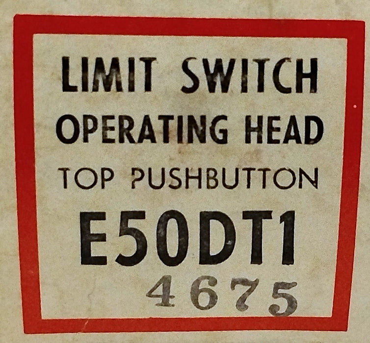 Cutler-Hammer E50DT1 Plunger Style Limit Switch Operating Head Only