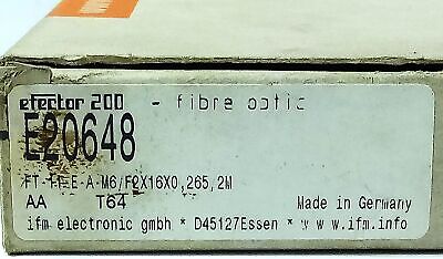 IFM Efector FT-11-E-A-M6/F2X16X0,265 E20648 Fiber Optic Sensor