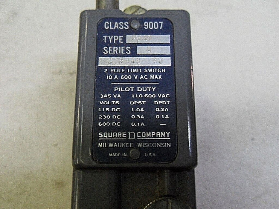 Square D 9007-AW-48 Limit Switch