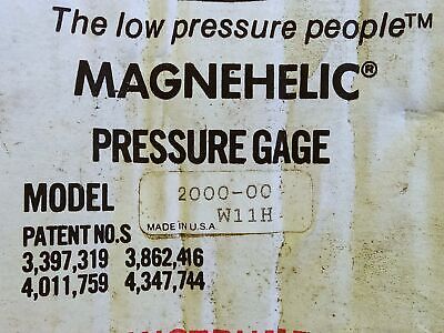 Dwyer 2000-00 MAGNEHELIC Low Pressure Gage