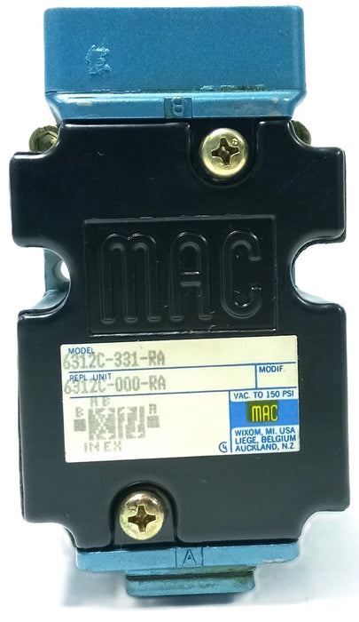 Mac Valves 6312C-331-RA VAC-150 psi Solenoid Valve Manifold Only