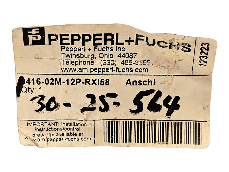 Pepperl Fuchs 4916-02M-12P-RXI58 123223 30 VDC 3 A Cable w/ 12-Pin Connector