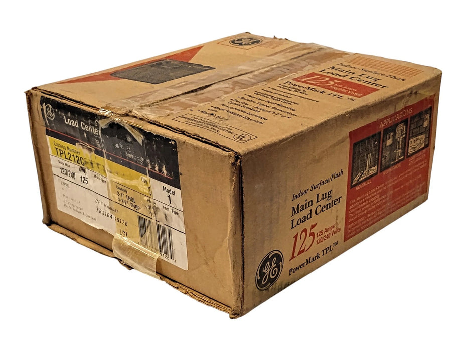 GE TPL212C 120/240 V AC 125 A Main Lug Load Center w/ 2-1 in THQL Spaces