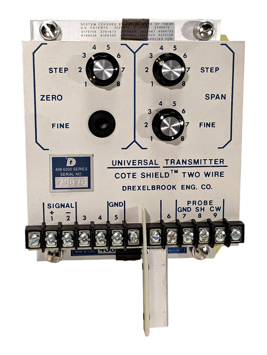 Drexelbrook 408-6200-011 Cote-Shield RF Admittance Level Transmitter