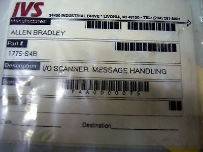 Allen-Bradley 1775-S4B I/O Scanner Message Handling