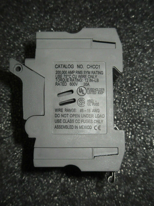 3 Bussmann CHCC1 30A 600V Fuse Holders