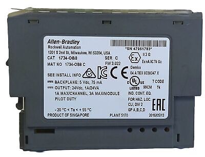 Allen-Bradley 1734-OB8 Ser C FW 3.022 PLC Output Module