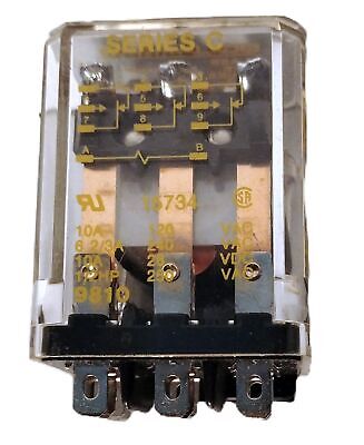 Square D 8501-KU13P14V20 120 V AC 12 A 3PDT Relay