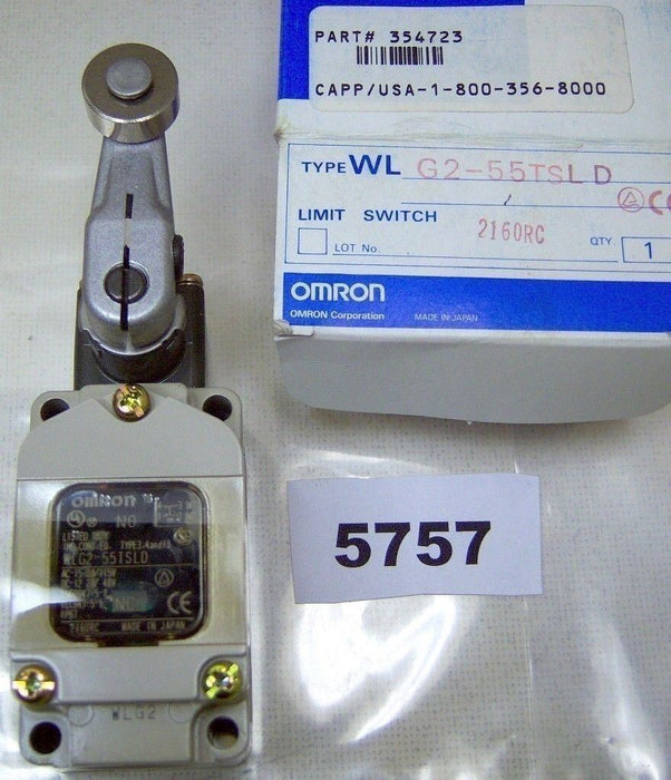 Omron Limit Switch WLG2-55TSLD Lever Arm LED