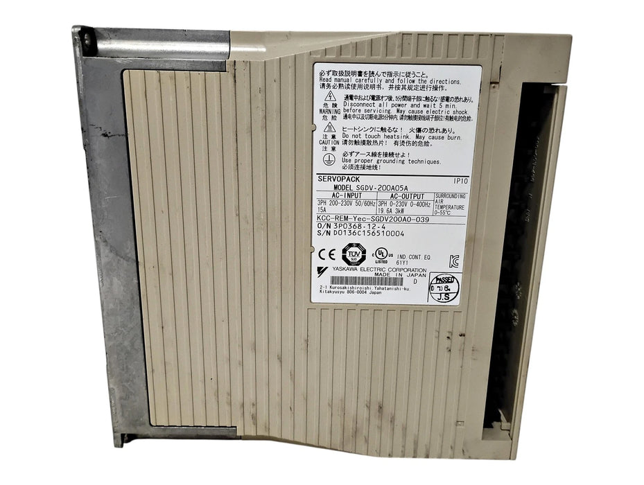 Yaskawa SGDV-200A05A 200-230 V 3 kW Servo Pack