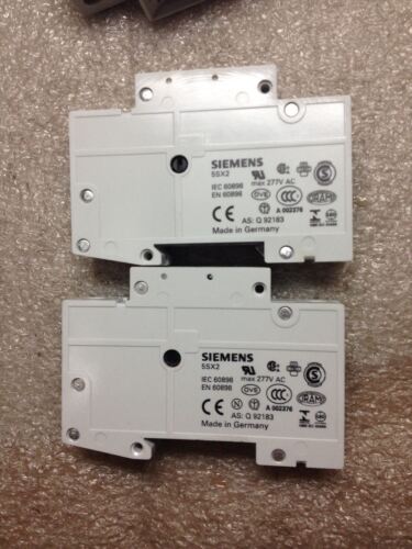 4 Siemens 5SXC6 AND 5SXC2 CIRCUIT BREAKERS