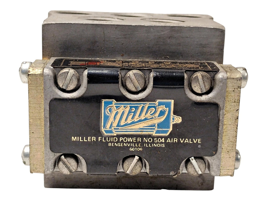 Miller Fluid Power 504 Air Control Valve w/ Manifold and Plugs