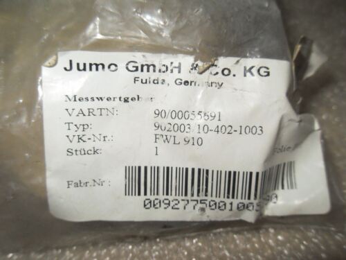 1 JUMO 00927750 010 05 29 0022 00055691 THERMOCOUPLE