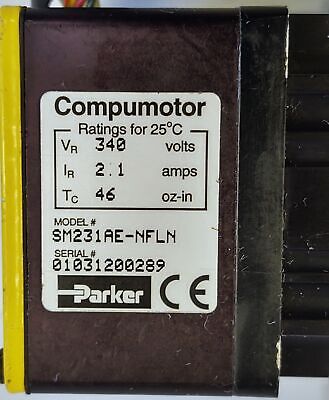 Parker SM231AE-NFLN Servo Motor with Ball and Worm Screw (Unknown Part #