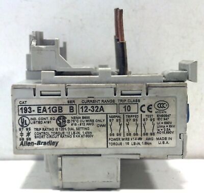 Allen-Bradley 193-EA1GB Ser B Class 10 12-32 A Solid State Overload Relay