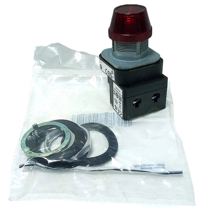 Allen-Bradley 800T-QH2R 12-130 V AC/DC 30 mm LED Red Indicator Light