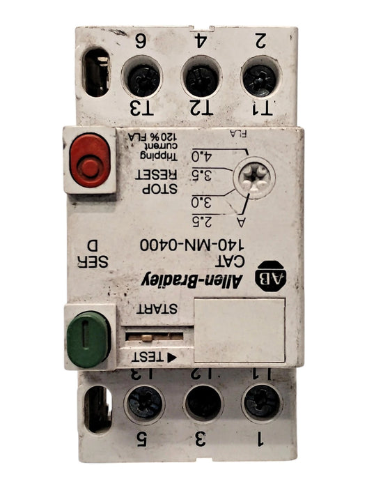 Allen-Bradley 140-MN-0400 Ser C 660 V AC 2.4-4.0 A Manual Starter