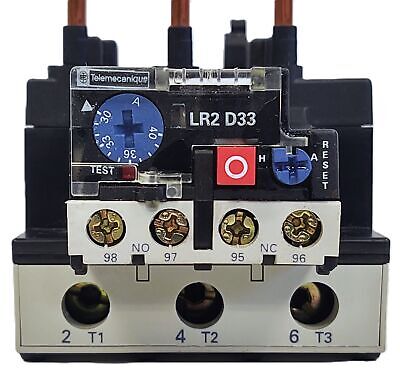 Telemecanique LR2-D3355 600V 30-40A 3-Phase Bimetallic Overload Protection Relay