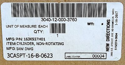 Bimba D-102282-A-3.094 163K937H01 Double-Acting Single-Rod Pneumatic Cylinder