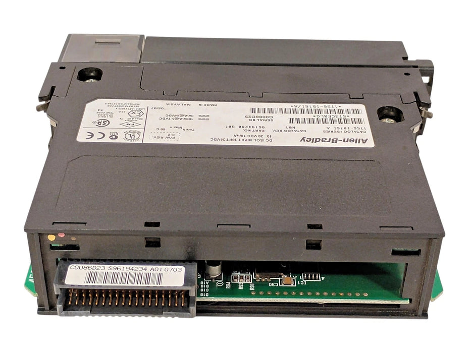 Allen-Bradley 1756-IB16I Ser A Rev N01 F/W Rev 3.2 24 VDC PLC Input Module