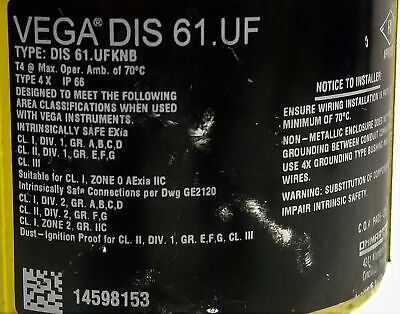 Vega DIS-1-UFKNB Vibrating Liquid Level Detector without Digital Readout
