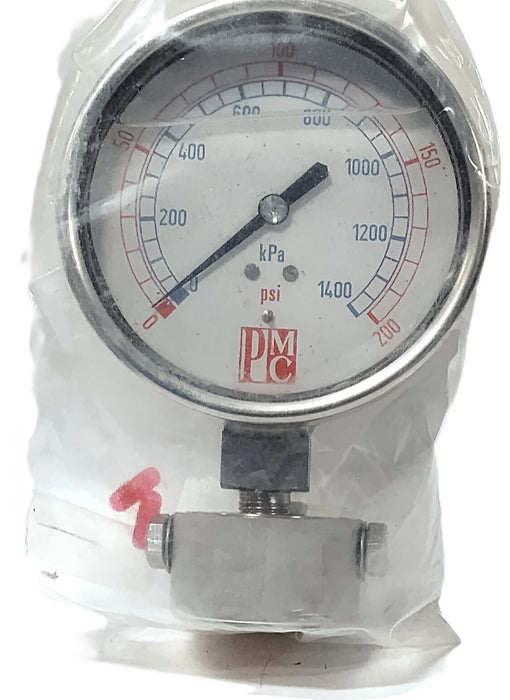 PMC BUNA N-HC003 DOW200 3569 Pressure Transmitter w/ WIKA 233.5 Gauge