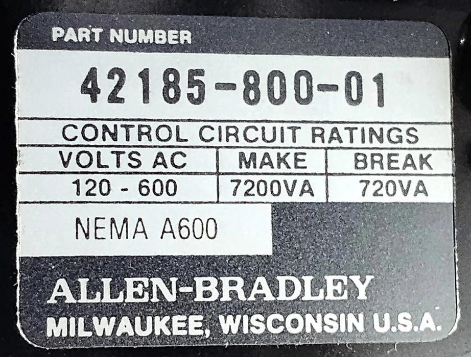 Allen-Bradley 505-AOD 600VAC 16 A Size 0 Reversing Starter w/ Overload Relay