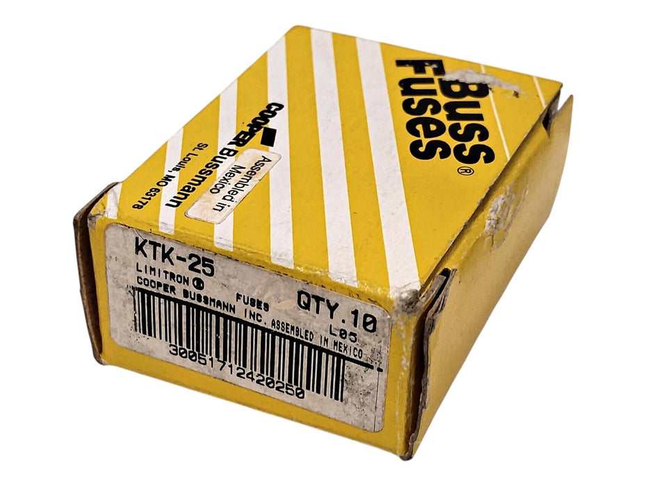 Bussmann KTK-25 600 V AC 25 A Non-Current-Limiting Fast-Acting Fuses