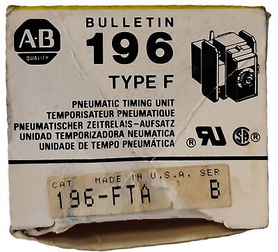 Allen-Bradley 196-FTA Delay-On Pneumatic Time Delay Relay