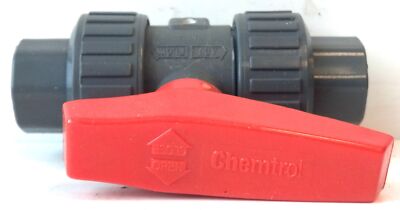 NIBCO Chemtrol U45TB-V-1/2 U45TB-V 1/2" PVC Model D True Union Ball Valve