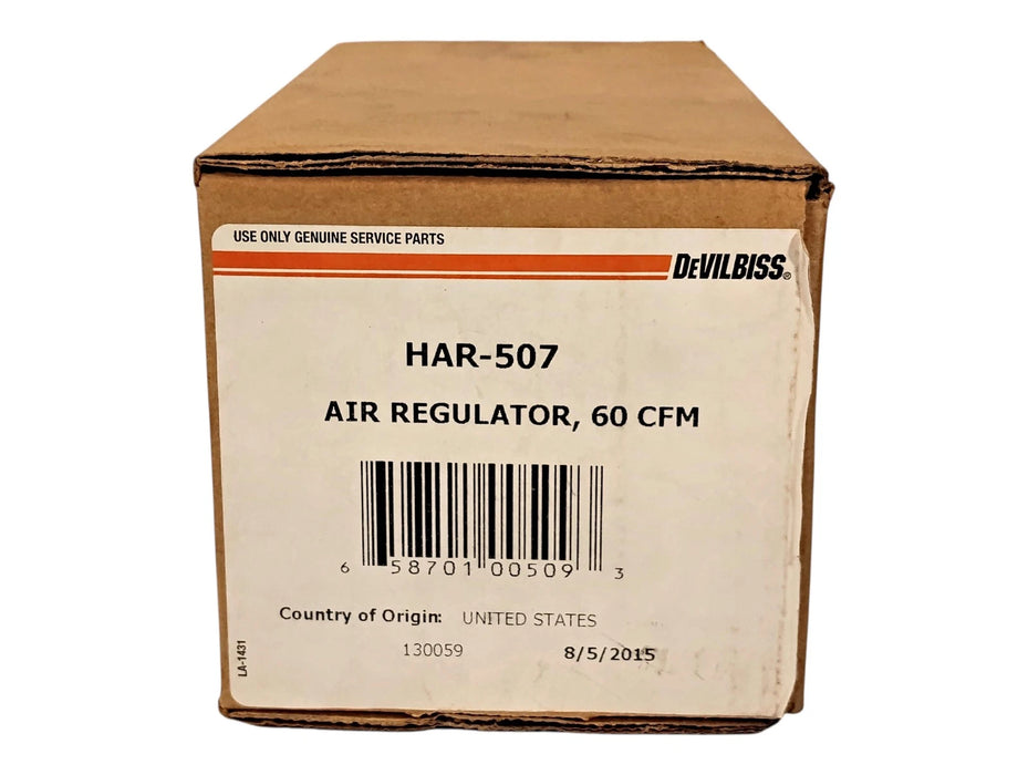 DeVilbiss HAR-507 250 psi 60 CFM Air Pressure Regulator w 1/4 in NPT Ports