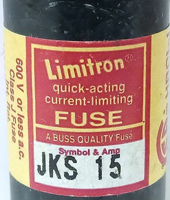 Bussmann JKS-15 600 V AC 15 A Current-Limiting Fast-Acting Class J Fuses